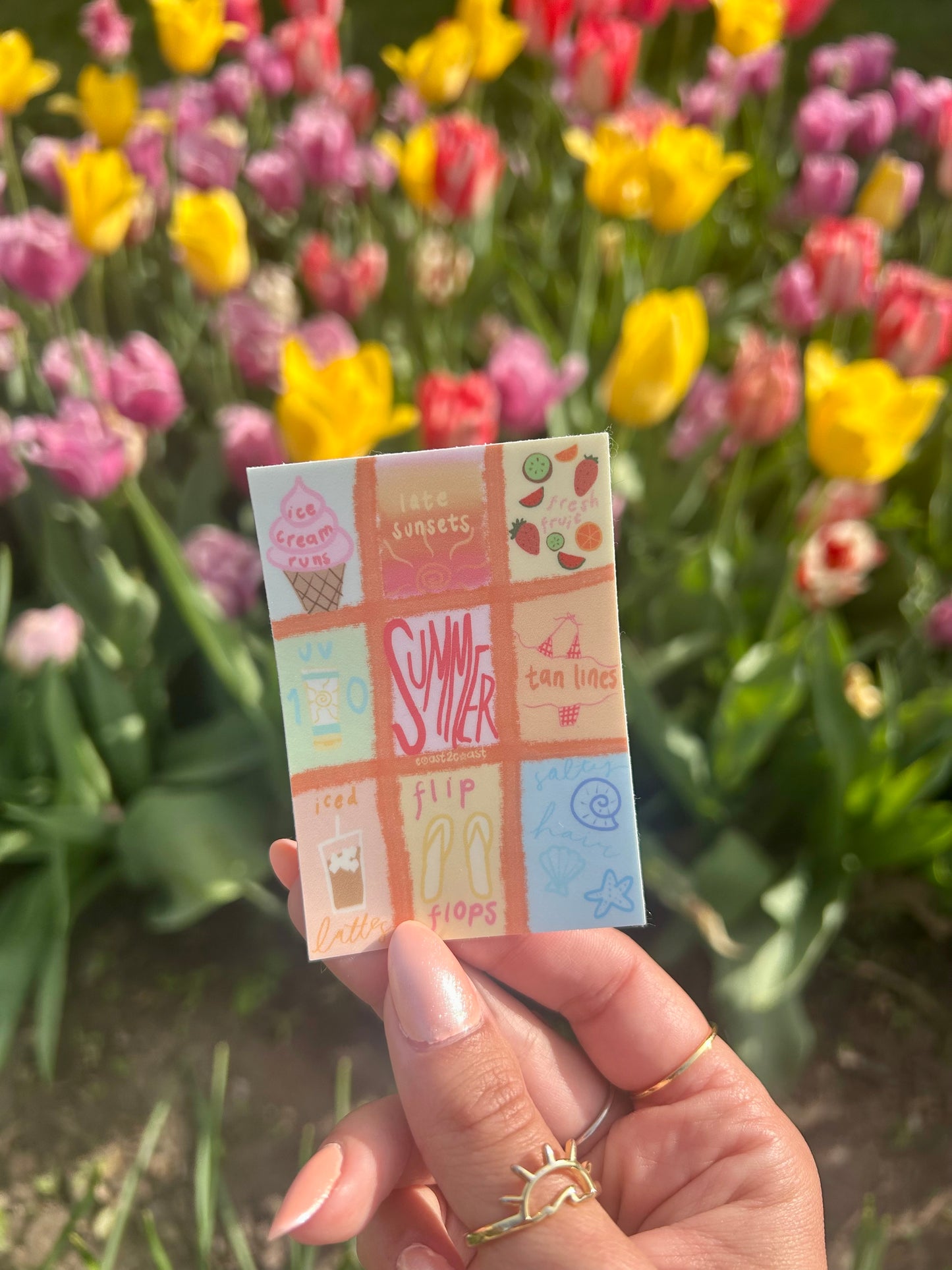 summer collage sticker